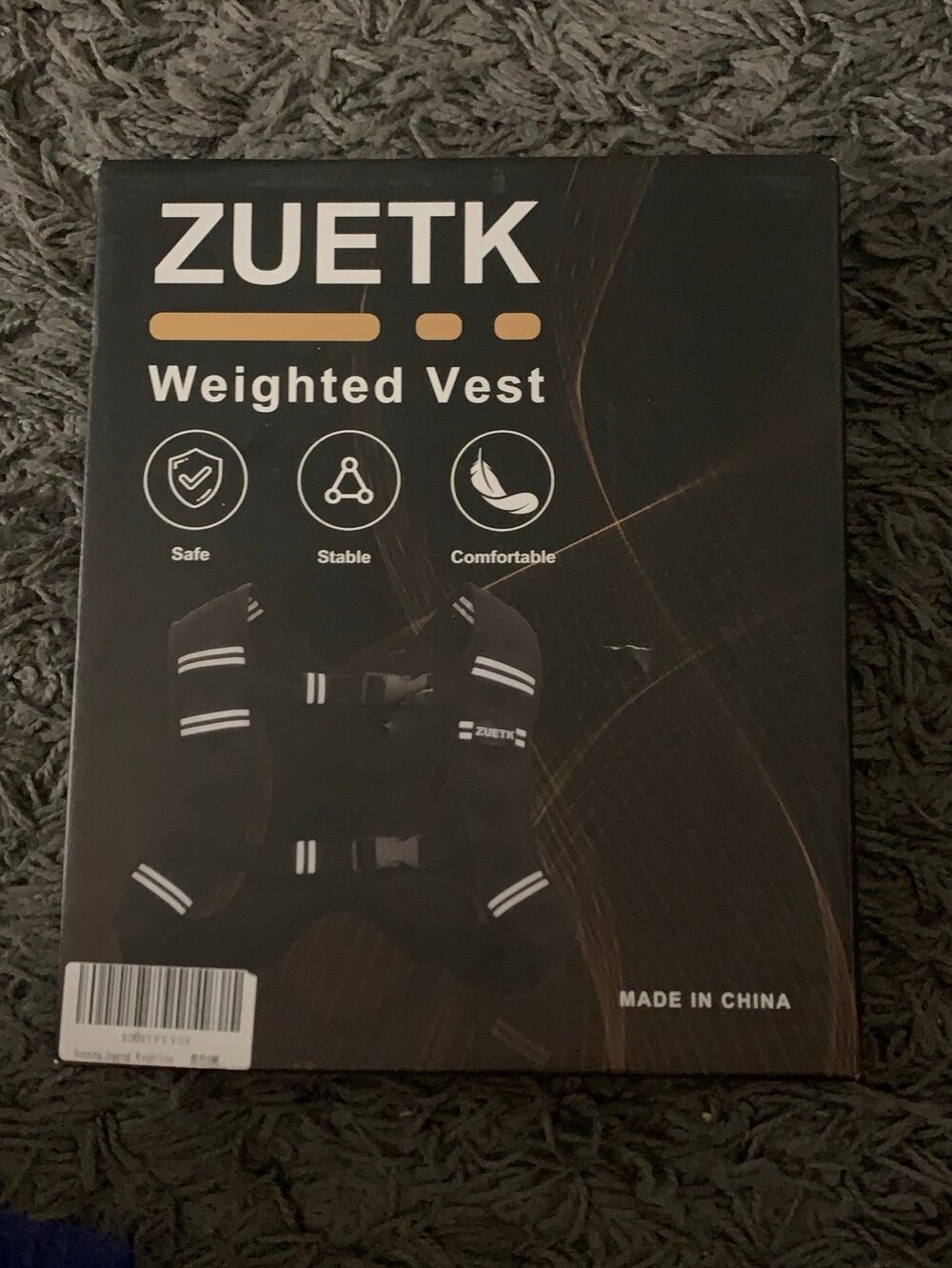 Zuetk Weighted Vest Fitness Exercise Training Black 5 pounds 5lbs